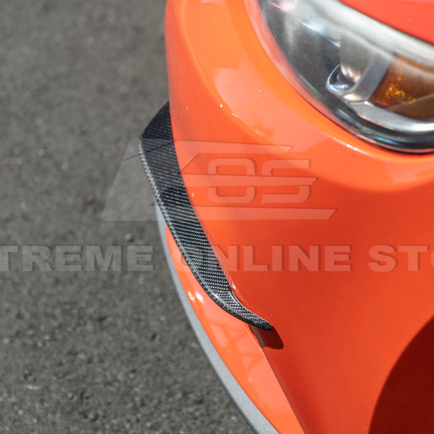 2015-17 Ford Mustang DRY CARBON FIBER Front Bumper Fog Light Eyebrow Trim Pair