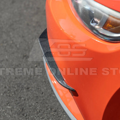 2015-17 Ford Mustang DRY CARBON FIBER Front Bumper Fog Light Eyebrow Trim Pair