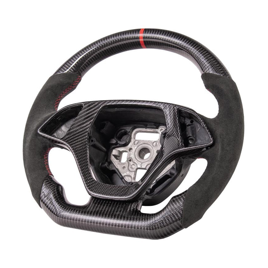 Corvette C7 Carbon Fiber Steering Wheel (Suede) W/ Button Cover