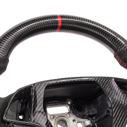 Corvette C7 Carbon Fiber Steering Wheel (Suede) W/ Button Cover