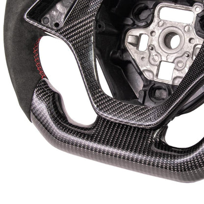 Corvette C7 Carbon Fiber Steering Wheel (Suede) W/ Button Cover
