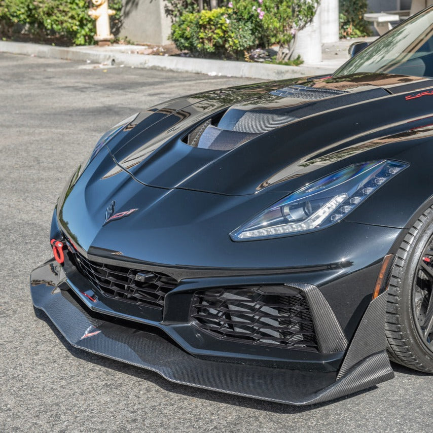 Chevrolet Corvette C7 ZR1 DRY CARBON FIBER Front Splitter & Winglet