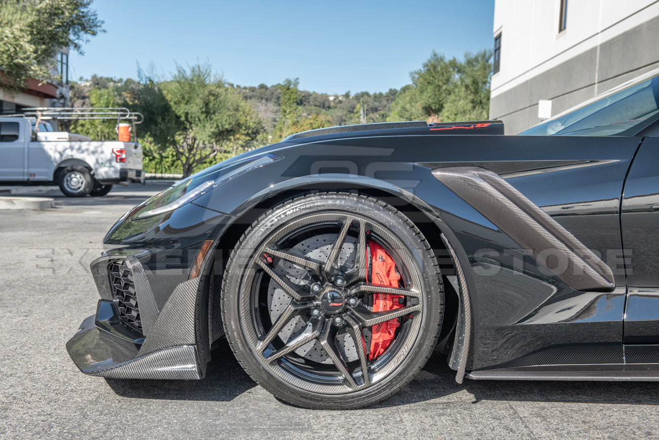 Chevrolet Corvette C7 ZR1 DRY CARBON FIBER Bumper Vent Brows Insert