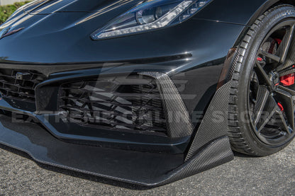 Chevrolet Corvette C7 ZR1 DRY CARBON FIBER Bumper Vent Brows Insert