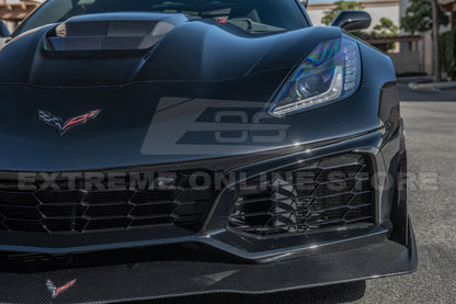 Chevrolet Corvette C7 ZR1 DRY CARBON FIBER Bumper Vent Brows Insert