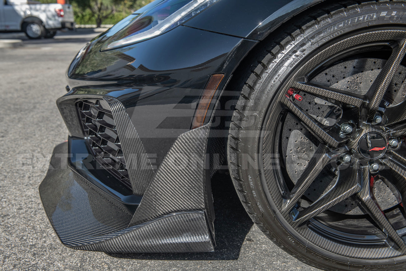 Chevrolet Corvette C7 ZR1 DRY CARBON FIBER Front Splitter & Winglet