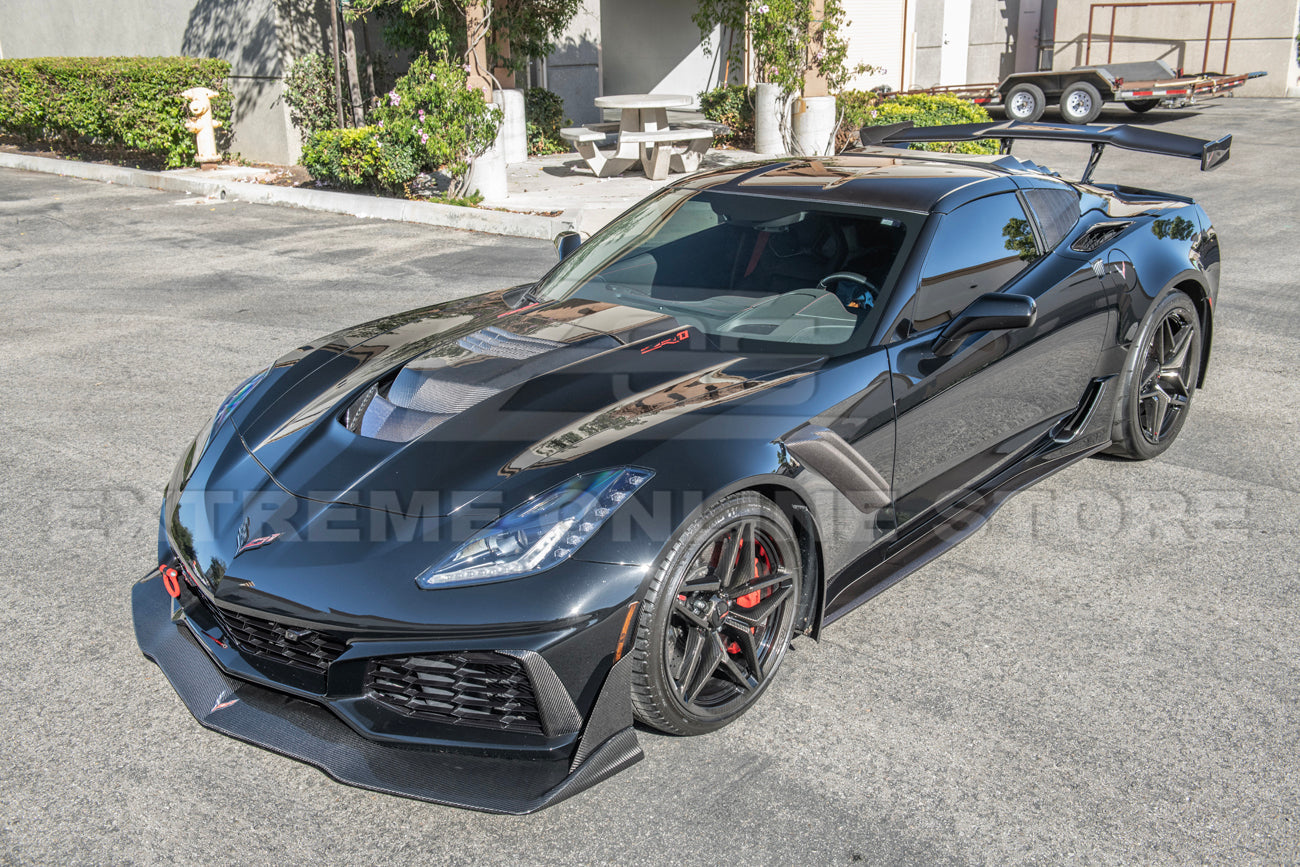 Chevrolet Corvette C7 ZR1 DRY CARBON FIBER Front Splitter & Winglet