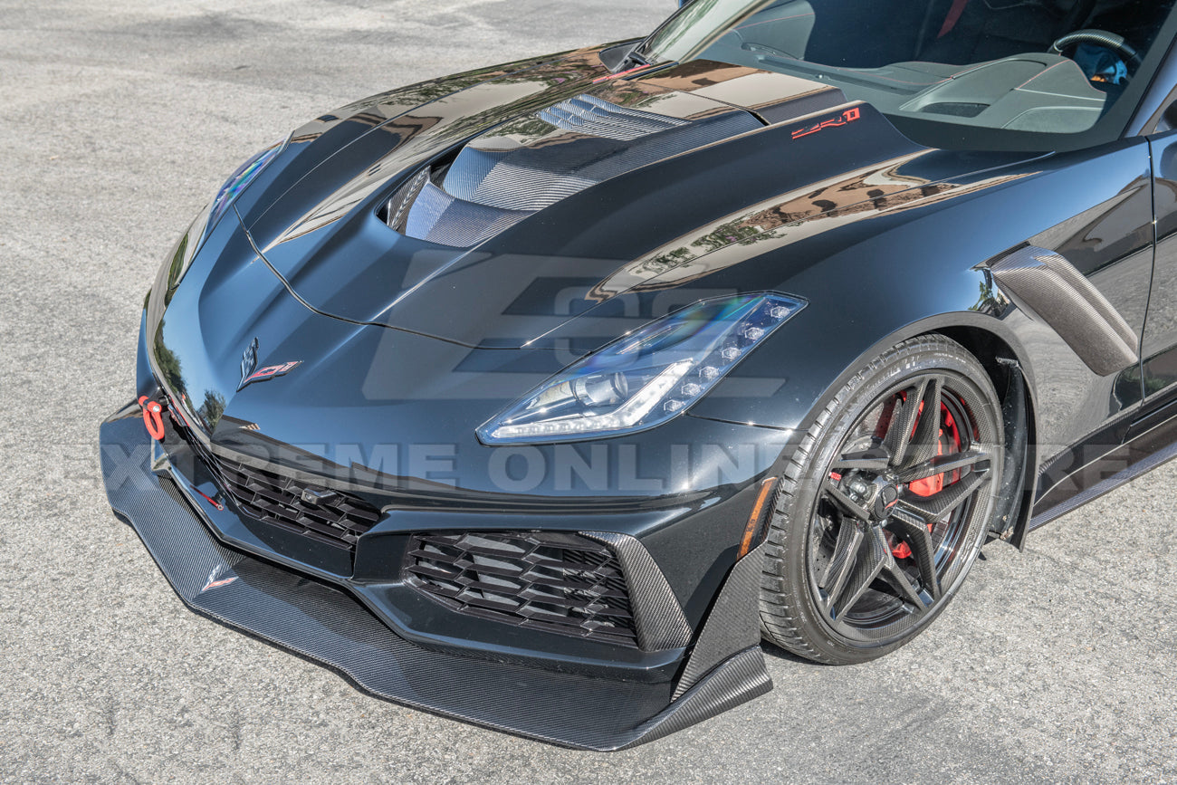 Chevrolet Corvette C7 ZR1 DRY Carbon FIBER Hood Cowl Louver Cover