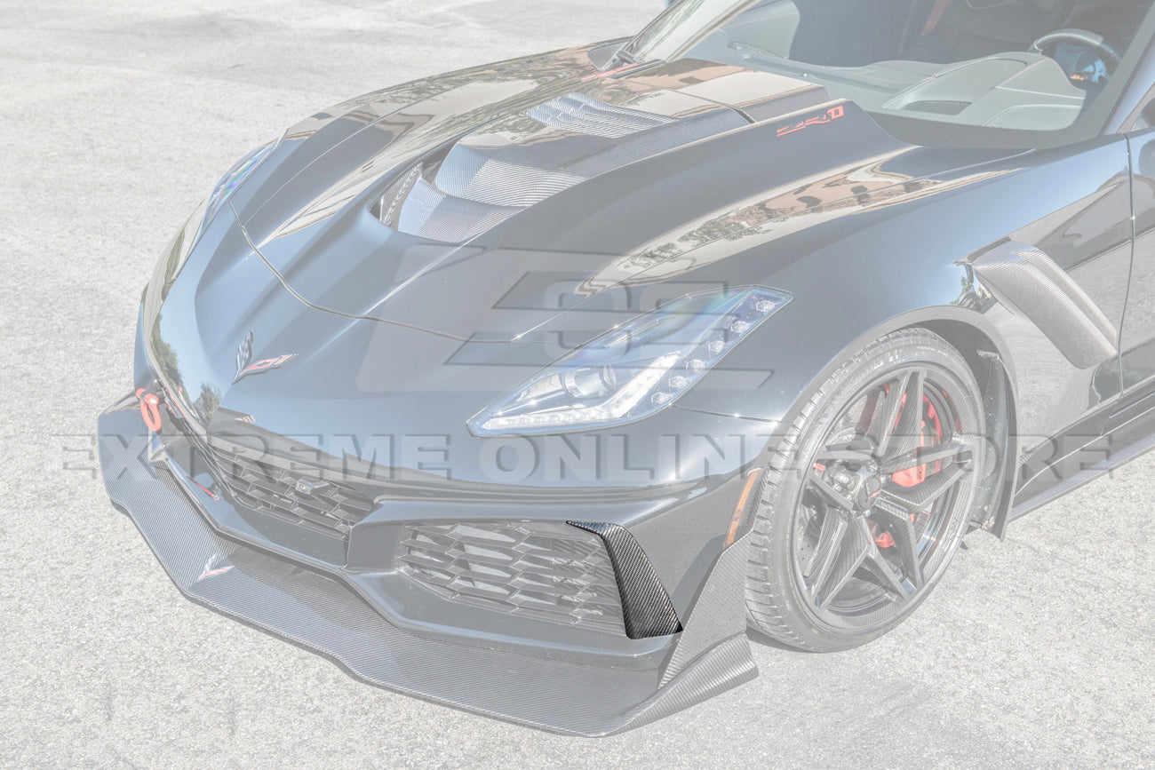 Chevrolet Corvette C7 ZR1 DRY CARBON FIBER Bumper Vent Brows Insert