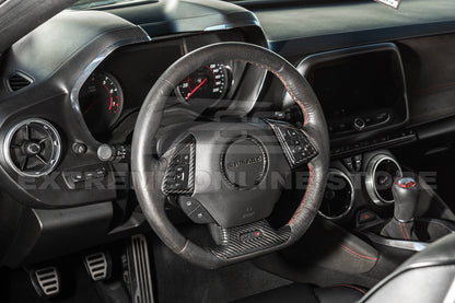 2019-24 Camaro Dry Carbon Fiber Steering Wheel Trim Cover