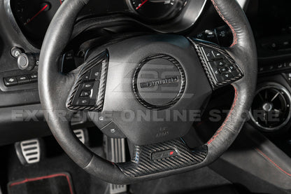 2019-24 Camaro Dry Carbon Fiber Steering Wheel Trim Cover