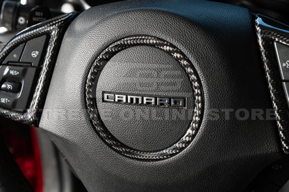 2019-24 Camaro Dry Carbon Fiber Steering Wheel Trim Cover