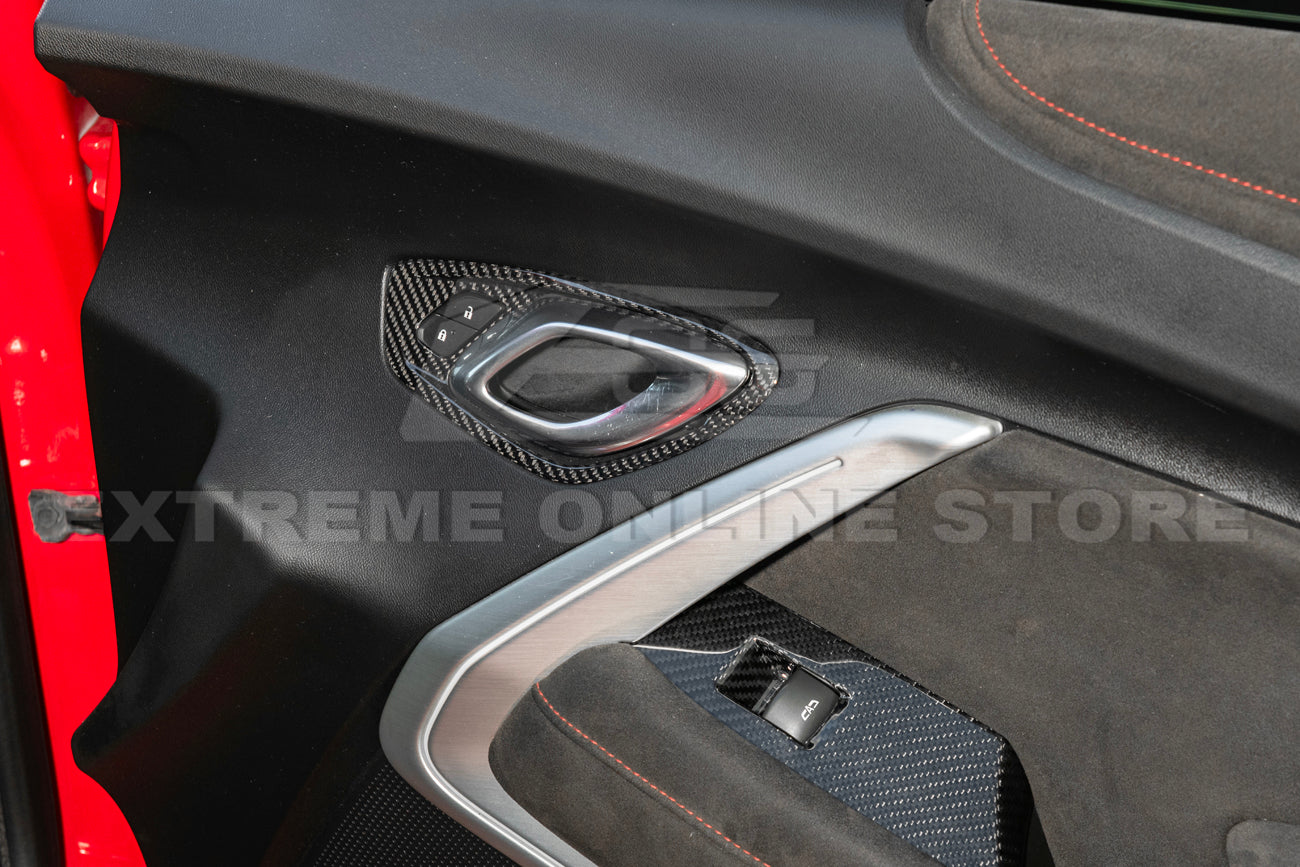 2019-24 Camaro Dry Carbon Fiber Interior Door Handle Cover