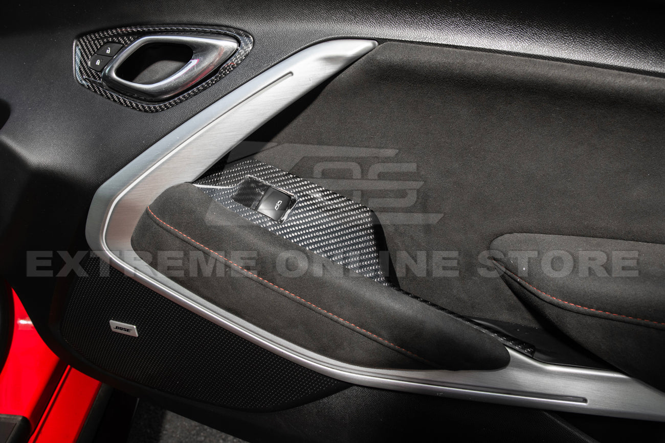 2019-24 Camaro Dry Carbon Fiber Door Glass Lifting Panel Cover