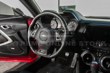 2019-24 Camaro Dry Carbon Fiber Steering Wheel Trim Cover