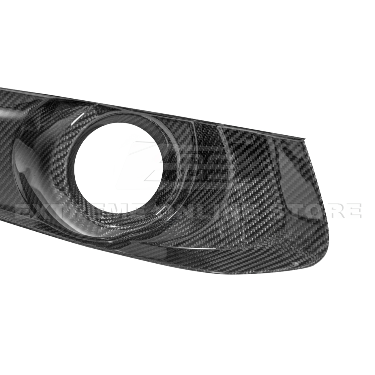 2015-17 Ford Mustang DRY CABON FIBER Front Bumper Fog Light Bezel Cover Pair