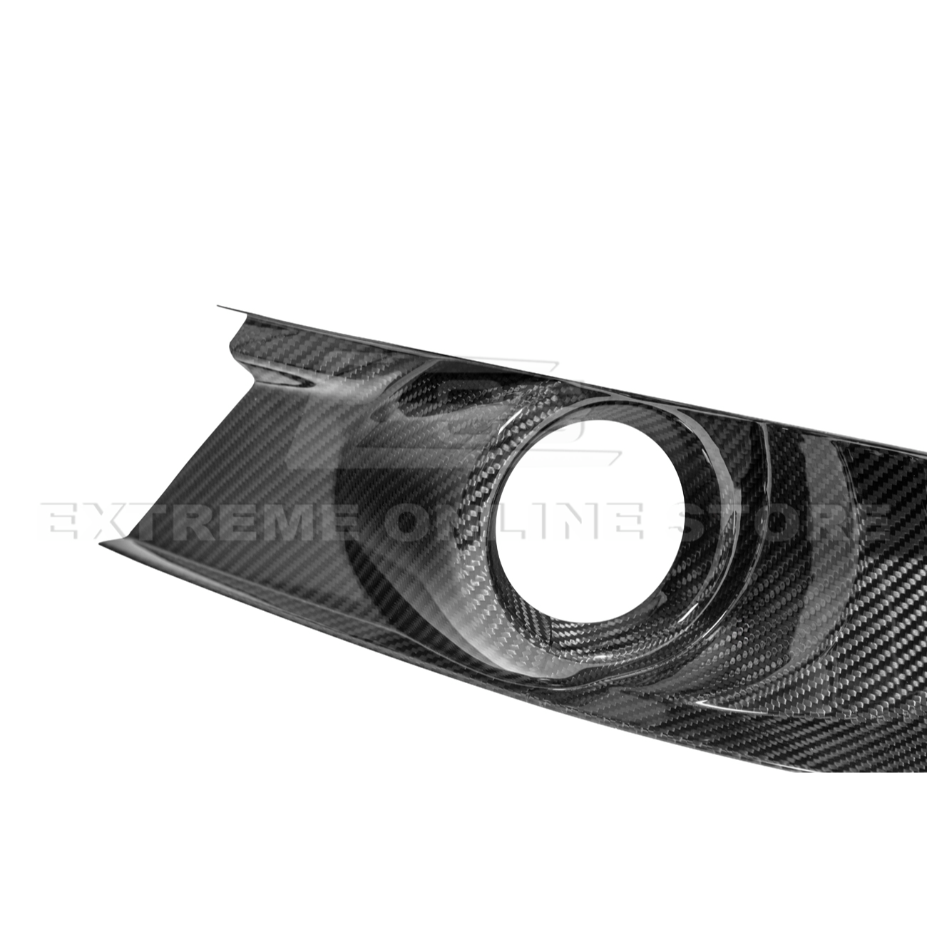 2015-17 Ford Mustang DRY CABON FIBER Front Bumper Fog Light Bezel Cover Pair