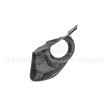2015-17 Ford Mustang DRY CABON FIBER Front Bumper Fog Light Bezel Cover Pair