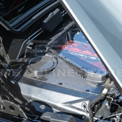 Corvette C8 HTC DRY Carbon Fiber Engine Bay Panel Cover