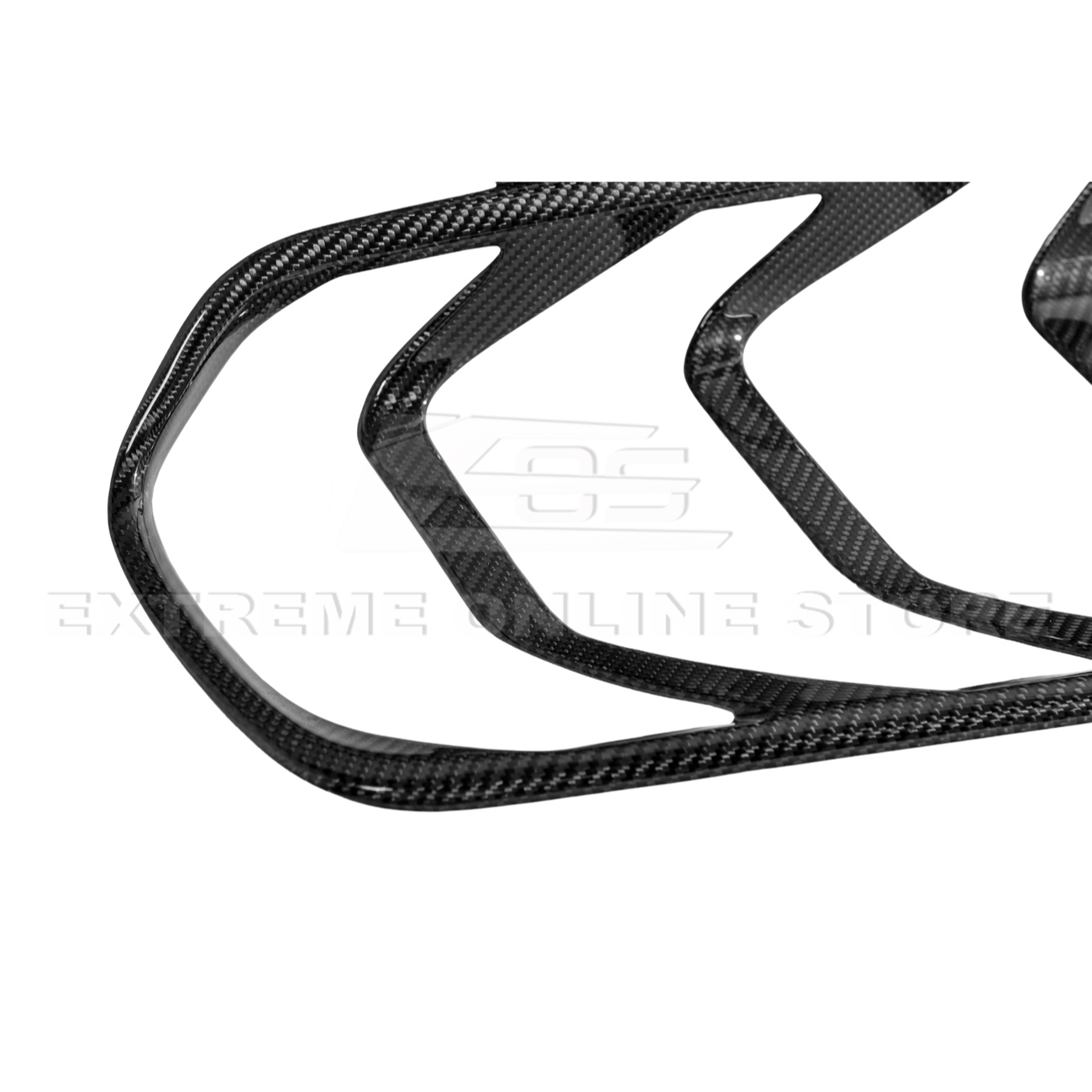 2018-23 Ford Mustang DRY CARBON FIBER Rear Tail Light Trim Bezel Cover Pair