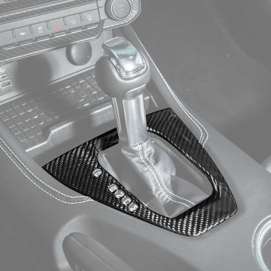 2024-Up Mustang DRY CARBON FIBER Gear Shift Panel Cover