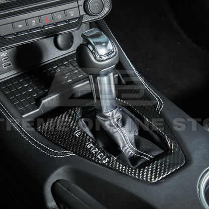 2024-Up Mustang DRY CARBON FIBER Gear Shift Panel Cover