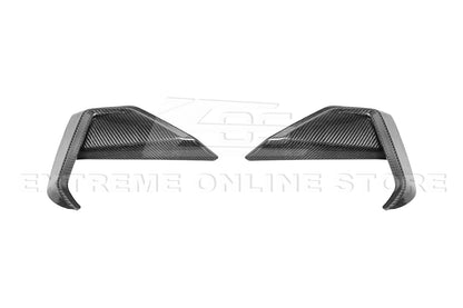 2024+ Ford Mustang GT DRY CARBON FIBER Front Side Grille Inserts