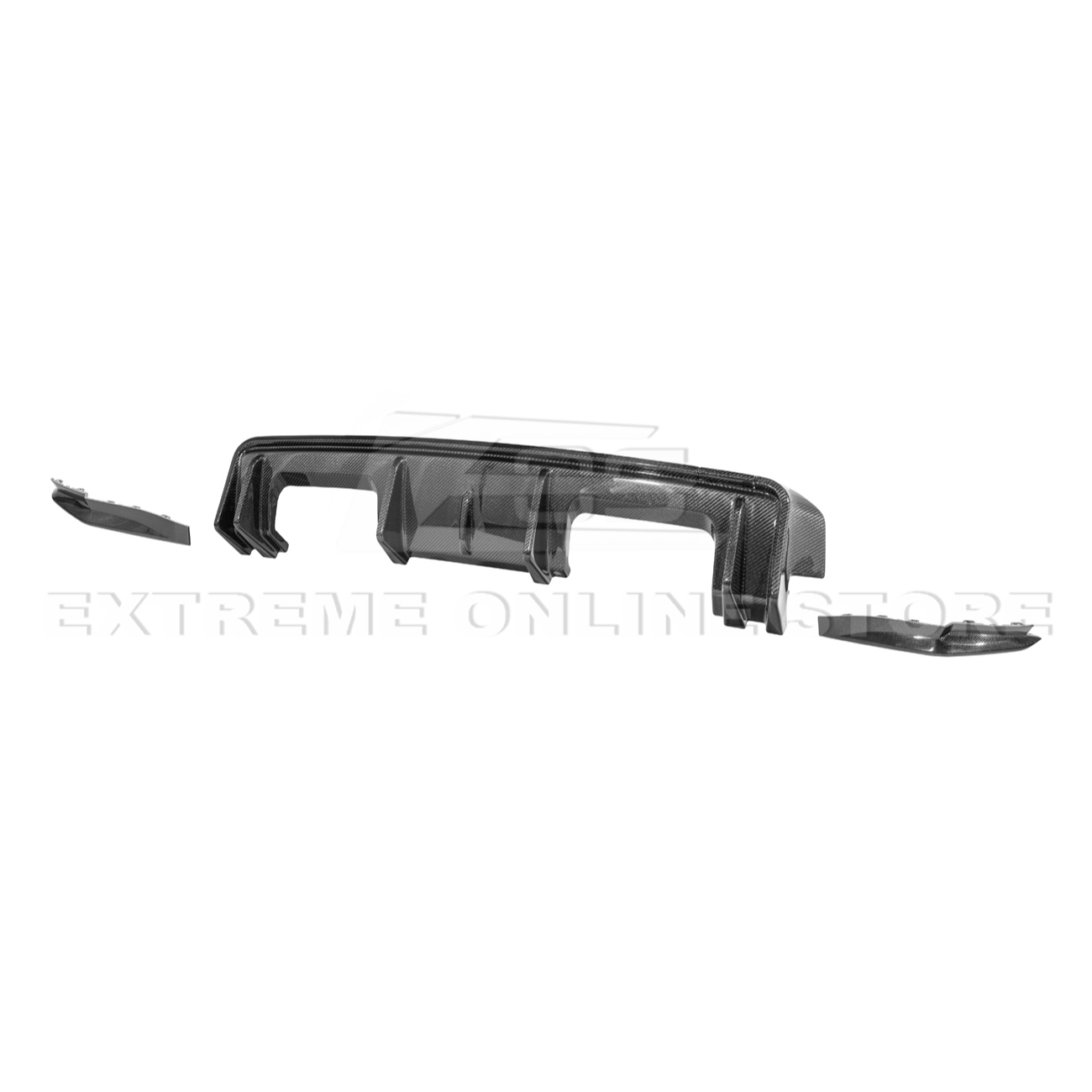BMW G82 G83 M4 | 3D Style Carbon Fiber Replacement 3Pcs Rear Diffuser Apron