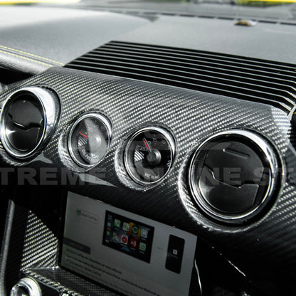 2015-23 Ford Mustang DRY CARBON FIBER Instrument Dashboard Panel Trim