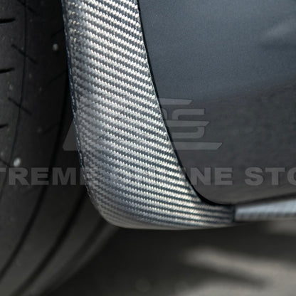 2005-13 Corvette C6 Z06 ZR1 Extended DRY CARBON FIBER Rear Splash Guard Mud Flaps