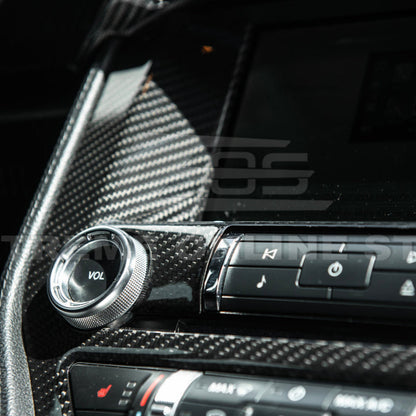 2015-23 Ford Mustang DRY CARBON FIBER Center Console Control Panel Cover
