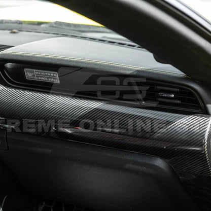 2015-23 Ford Mustang DRY CARBON FIBER Instrument Dashboard Panel Trim