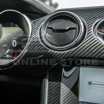 2015-23 Ford Mustang DRY CARBON FIBER Instrument Dashboard Panel Trim