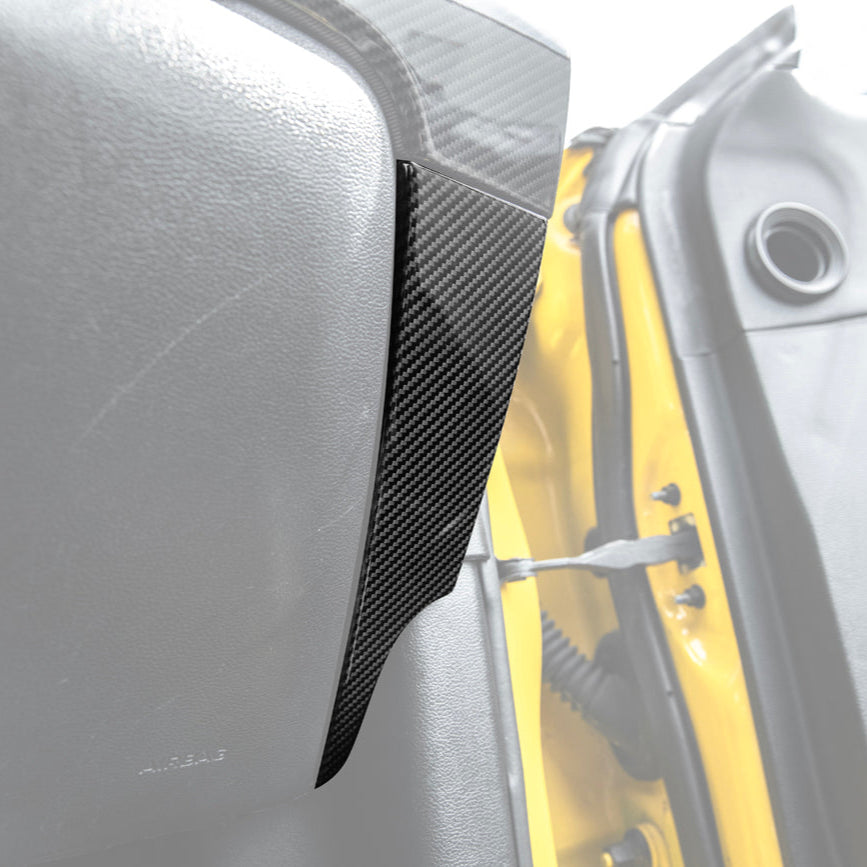 2015-23 Ford Mustang DRY  CARBON FIBER Dashboard Lower Trim Cover Pair