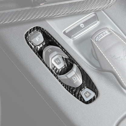 Corvette C8 DRY CARBON FIBER Gear Switch Control Panel Trim Cover Overlay