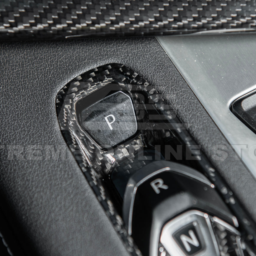 Corvette C8 DRY CARBON FIBER Gear Switch Control Panel Trim Cover Overlay