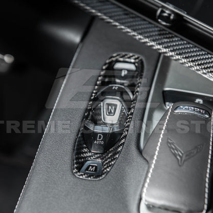 Corvette C8 DRY CARBON FIBER Gear Switch Control Panel Trim Cover Overlay