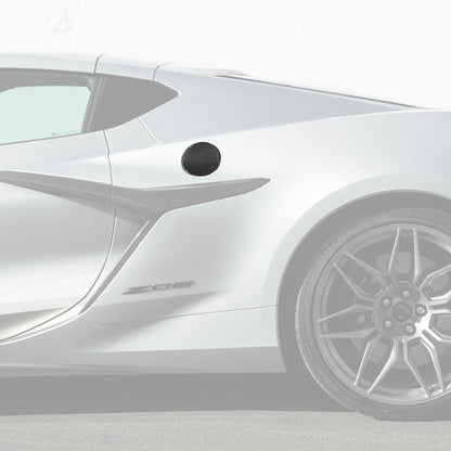 2020-Up Corvette C8 | DRY CARBON FIBER Side Fender Fuel Tank Gas Lid Cover
