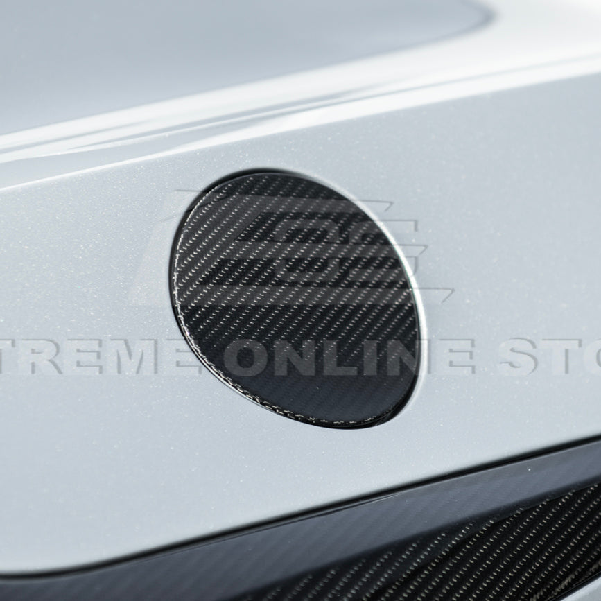 2020-Up Corvette C8 | DRY CARBON FIBER Side Fender Fuel Tank Gas Lid Cover