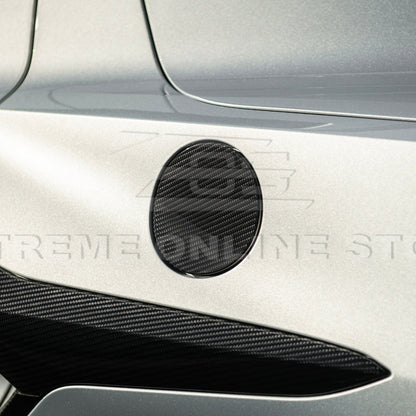 2020-Up Corvette C8 | DRY CARBON FIBER Side Fender Fuel Tank Gas Lid Cover