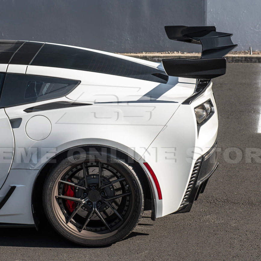 Corvette C7 ZR1 ZTK Conversion Rear Spoiler High Wing With Wing Riser