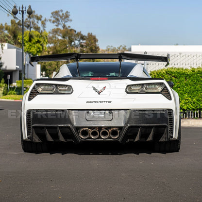 Corvette C7 ZR1 ZTK Conversion Rear Spoiler High Wing With Wing Riser