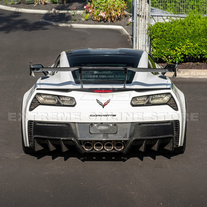 Corvette C7 ZR1 ZTK Conversion Rear Spoiler High Wing With Wing Riser