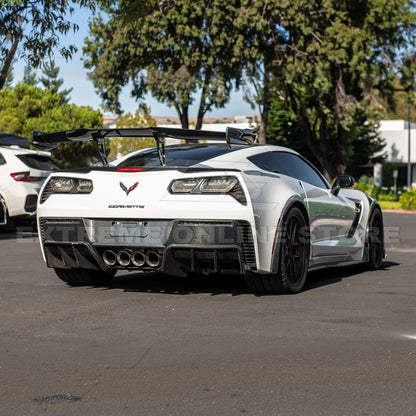 Corvette C7 ZR1 ZTK Conversion Rear Spoiler High Wing With Wing Riser