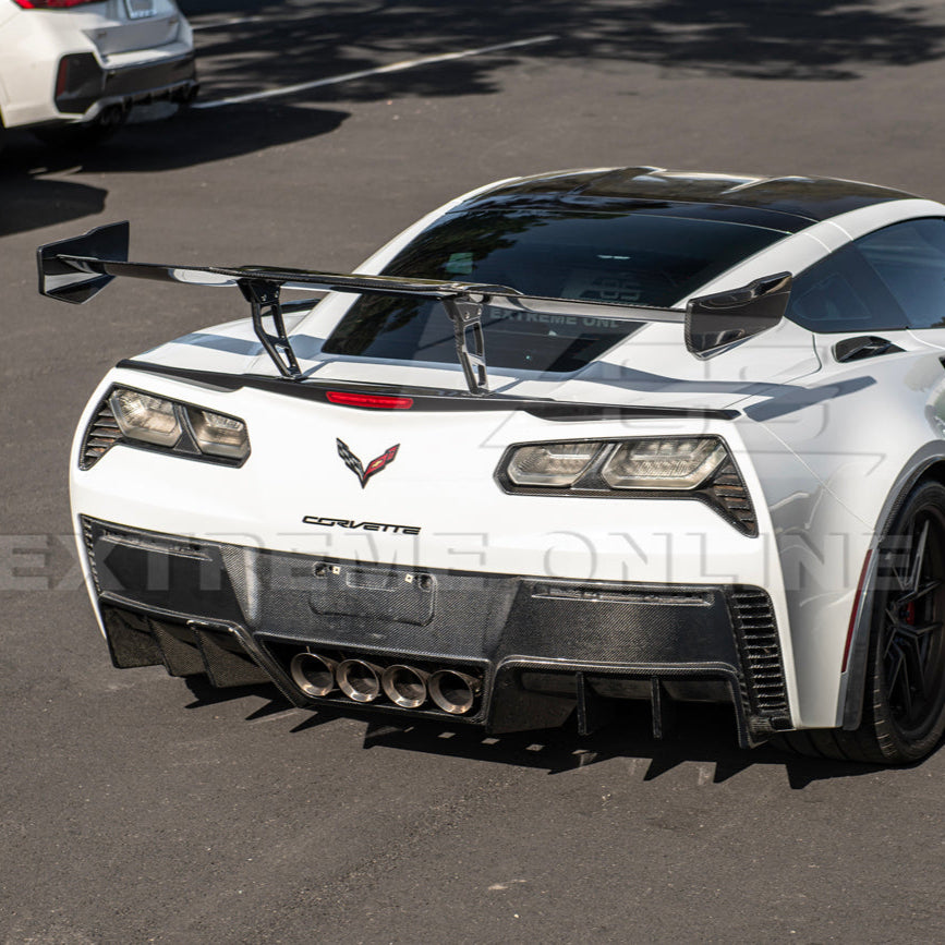 Corvette C7 ZR1 ZTK Conversion Rear Spoiler High Wing With Wing Riser