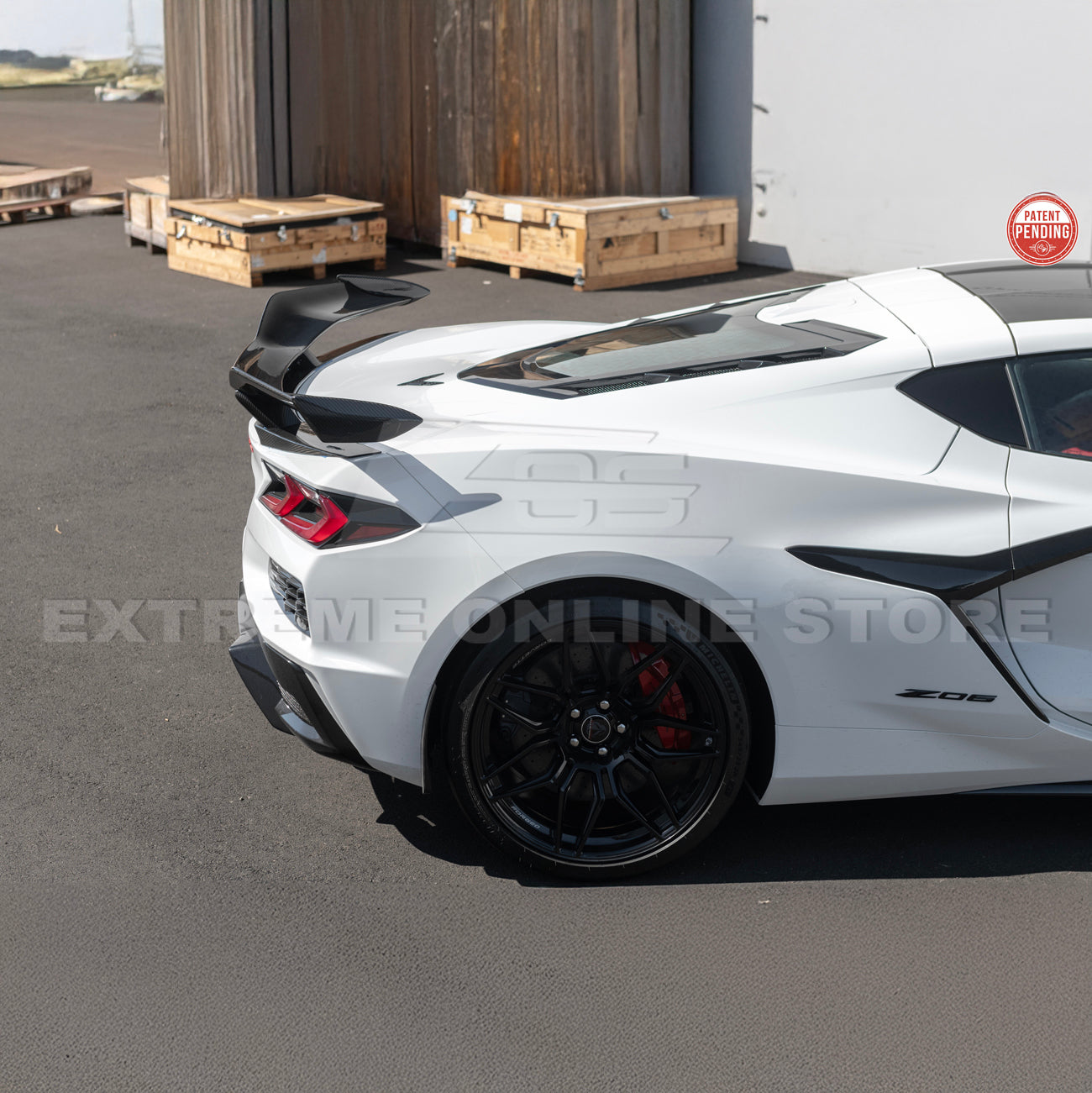Z06 Conversion Corvette C8 All Model DRY CARBON FIBER Rear High Wing