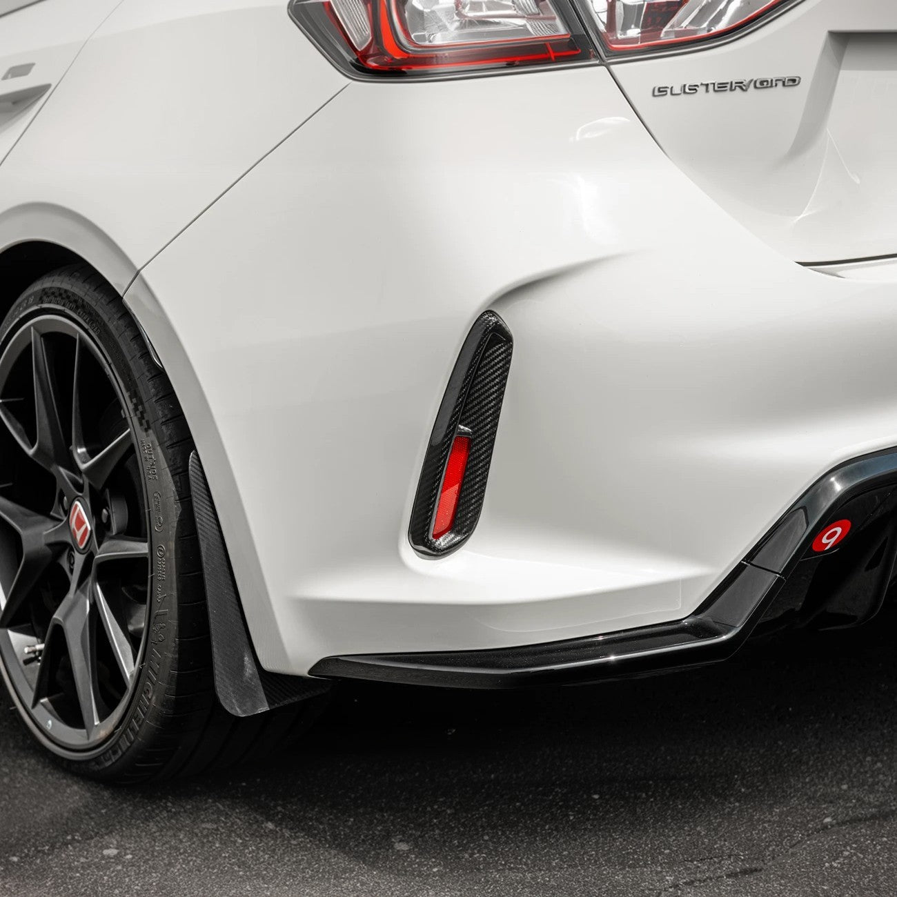 EOS 2023-Up Honda Civic Type R Carbon Fiber Rear Hatch Vent Trim Cover