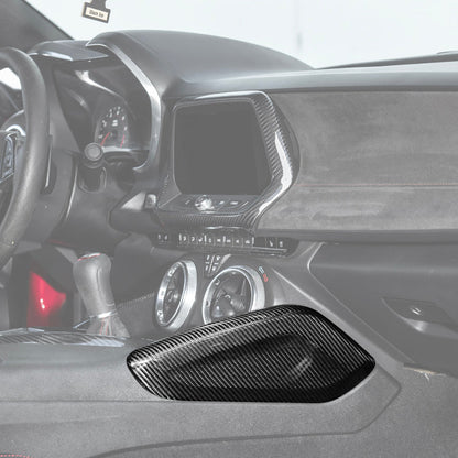 2019-24 Camaro Dry Carbon Fiber Front Side Knee Pad Panel Cover Pair
