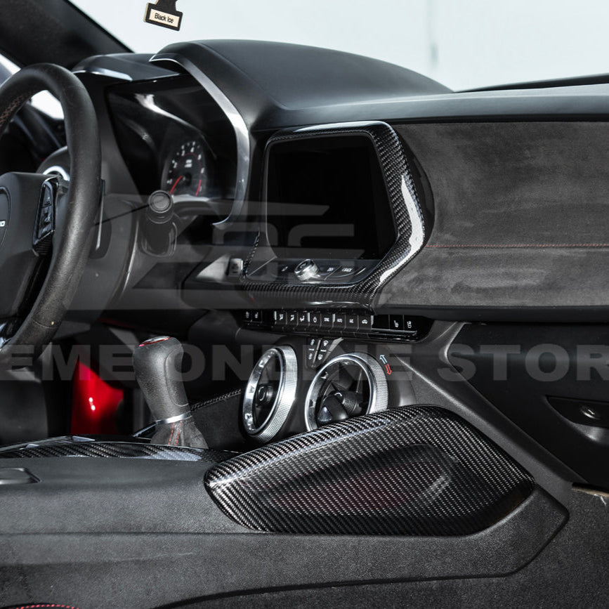 2019-24 Camaro Dry Carbon Fiber Front Side Knee Pad Panel Cover Pair