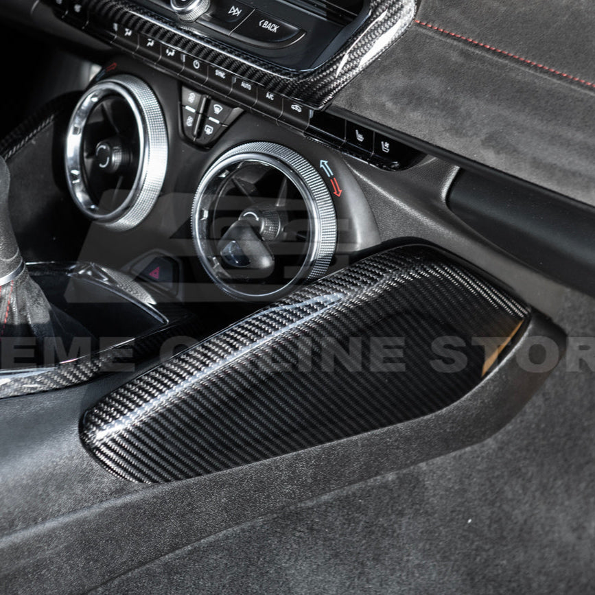 2019-24 Camaro Dry Carbon Fiber Front Side Knee Pad Panel Cover Pair